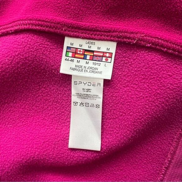 Spyder Core Magenta Full Zip Mid Weight Sweater Jacket - Picture 10 of 10